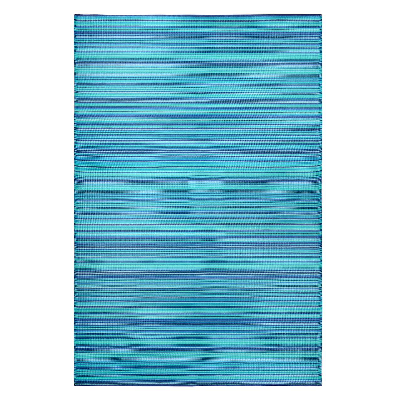 Blue &#x26; Purple Striped Outdoor Rug by Ashland&#xAE;, 6ft. x 9ft.